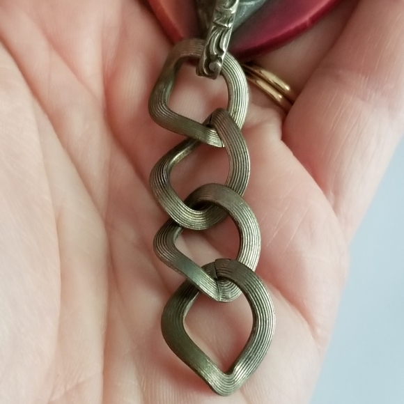 Relisted - Vintage Art Deco cloak clasp rust orange autumn fall early plastic - Picture 6 of 16